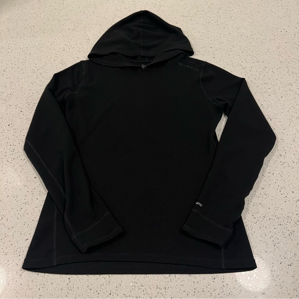 BURTON [ak] Black Hoodie Base Layer Snowboard Ski Polartec Gore-tex Size Large - Picture 7 of 16